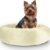 Cama Pet Redonda De Pelúcia Cachorro e Gato 50x50cm